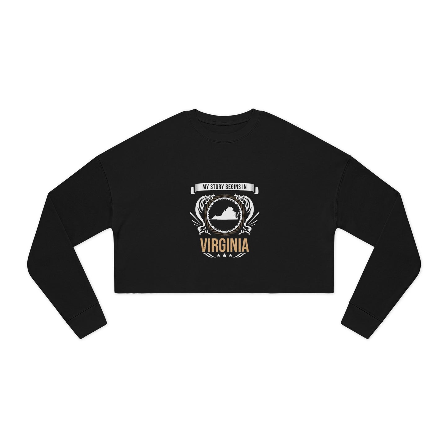 Virginia Style 2-Women's Cropped Sweatshirt