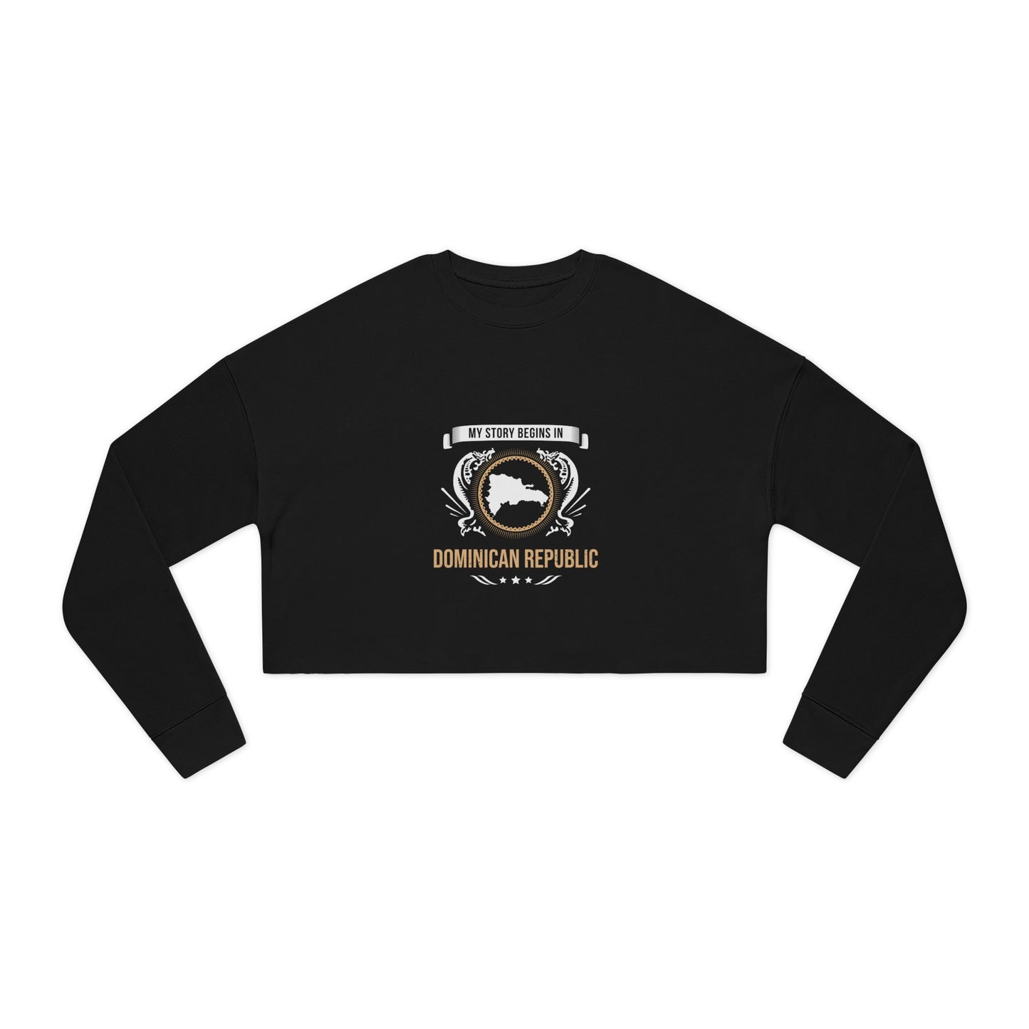Dominican Republic Style 2-Women's Cropped Sweatshirt
