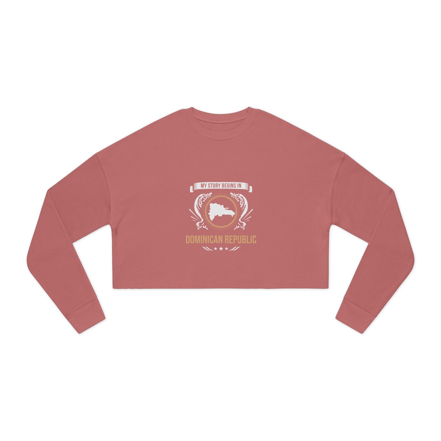 Dominican Republic Style 2-Women's Cropped Sweatshirt