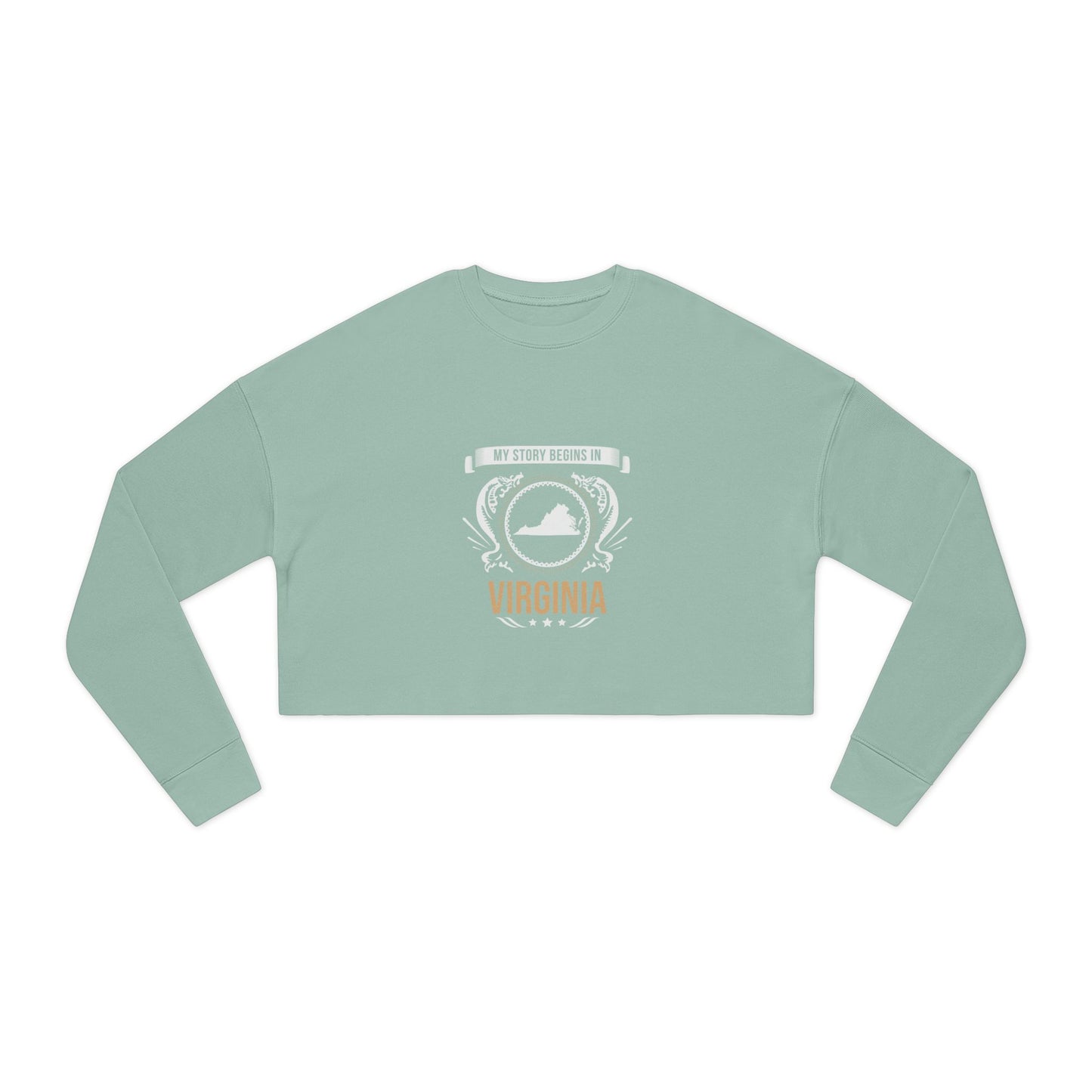 Virginia Style 2-Women's Cropped Sweatshirt