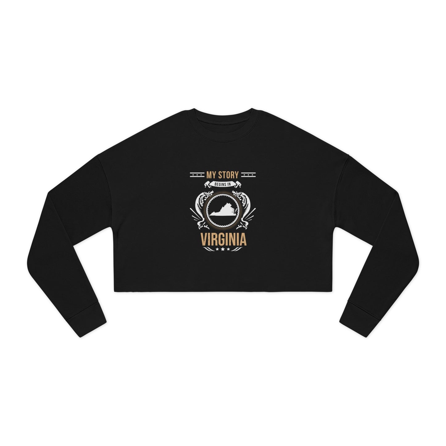 Virginia Style 1-Women's Cropped Sweatshirt