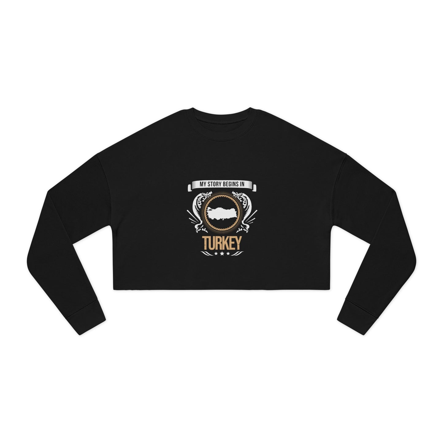 Turkey Style 2-Women's Cropped Sweatshirt