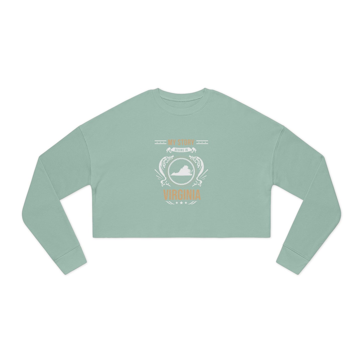 Virginia Style 1-Women's Cropped Sweatshirt