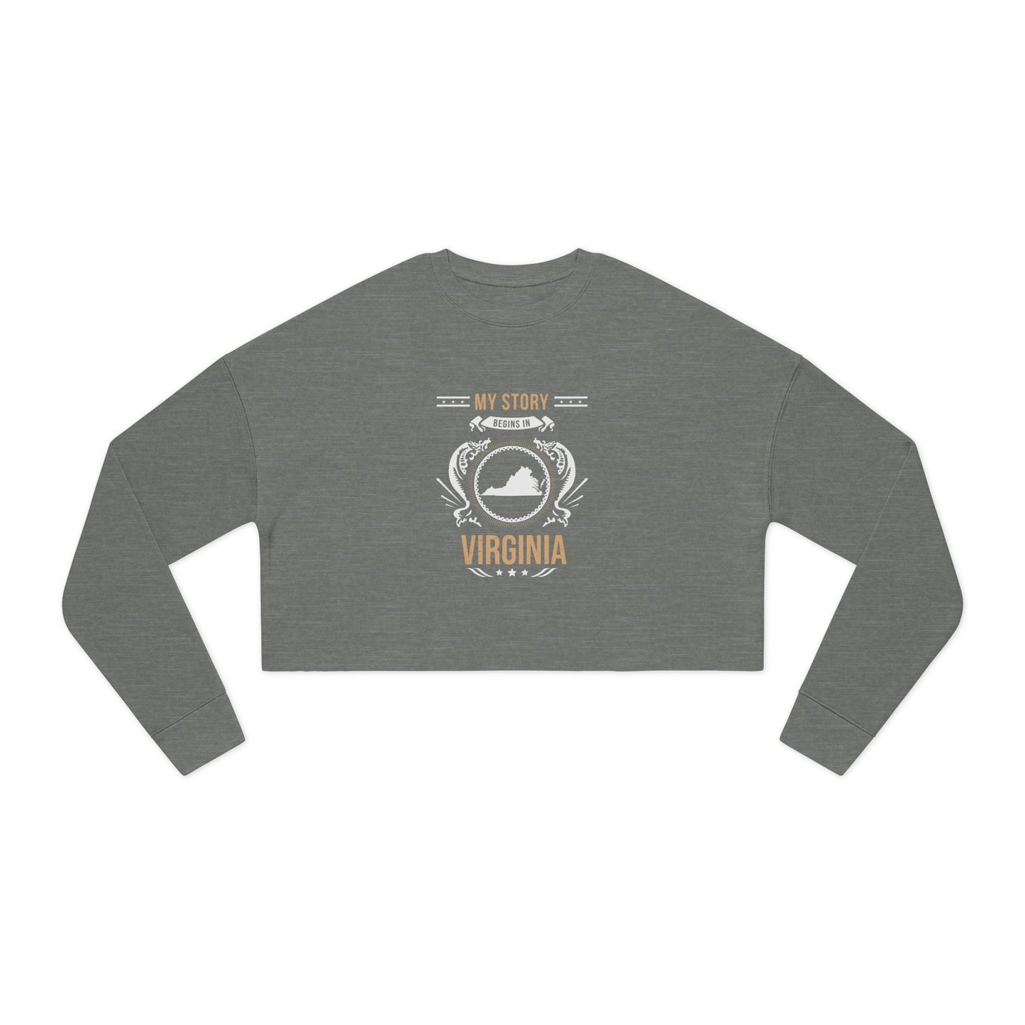 Virginia Style 1-Women's Cropped Sweatshirt