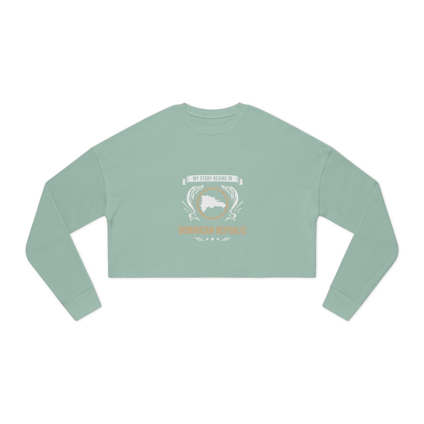Dominican Republic Style 2-Women's Cropped Sweatshirt