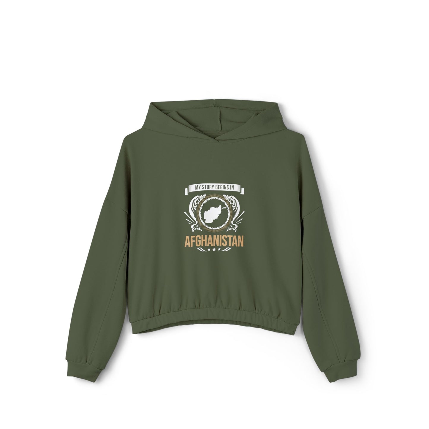 Afghanistan Style 2-Women's Cinched Bottom Hoodie