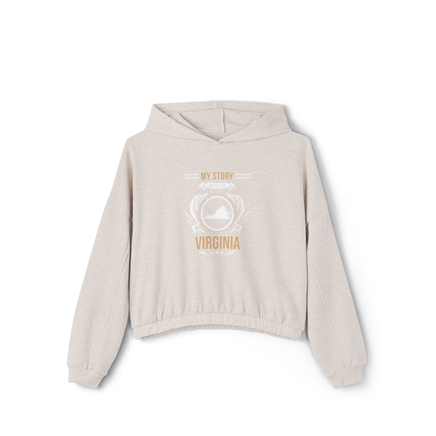 Virginia Style 1-Women's Cinched Bottom Hoodie