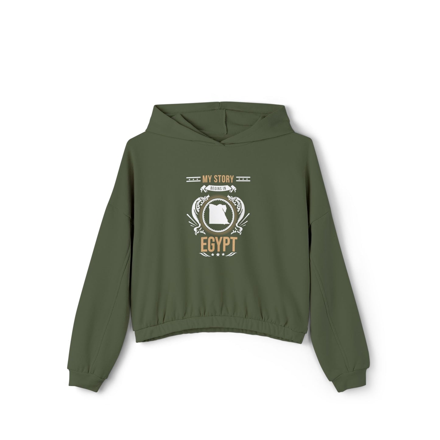 Egypt Style 1-Women's Cinched Bottom Hoodie