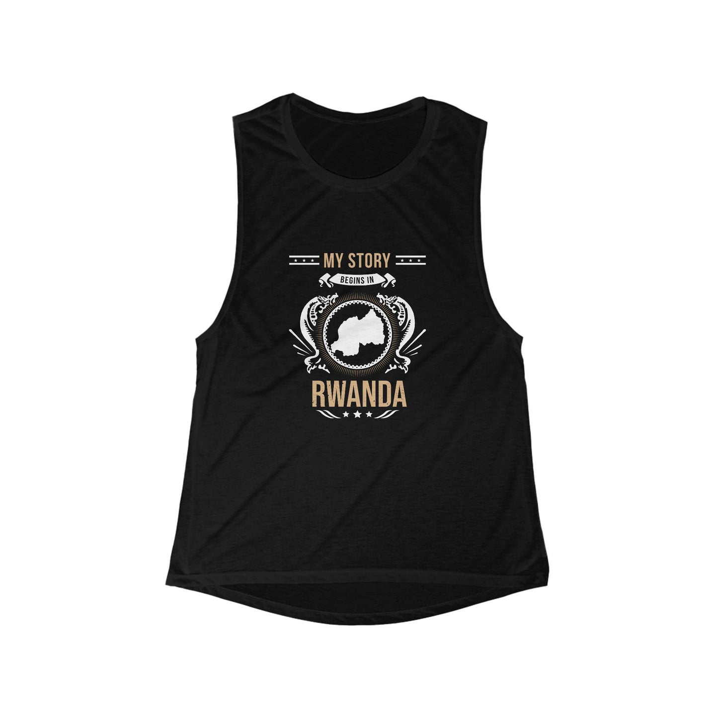 Rwanda Style 1-Women's Flowy Tank