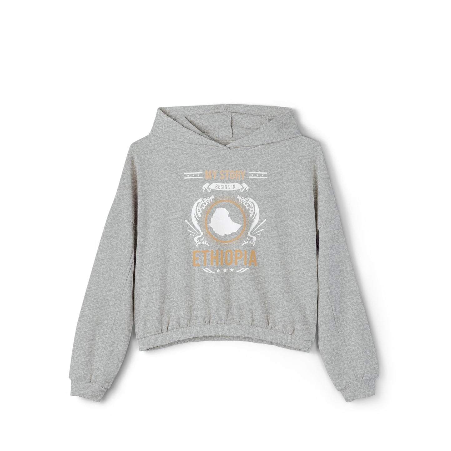 Ethiopia Style 1-Women's Cinched Bottom Hoodie