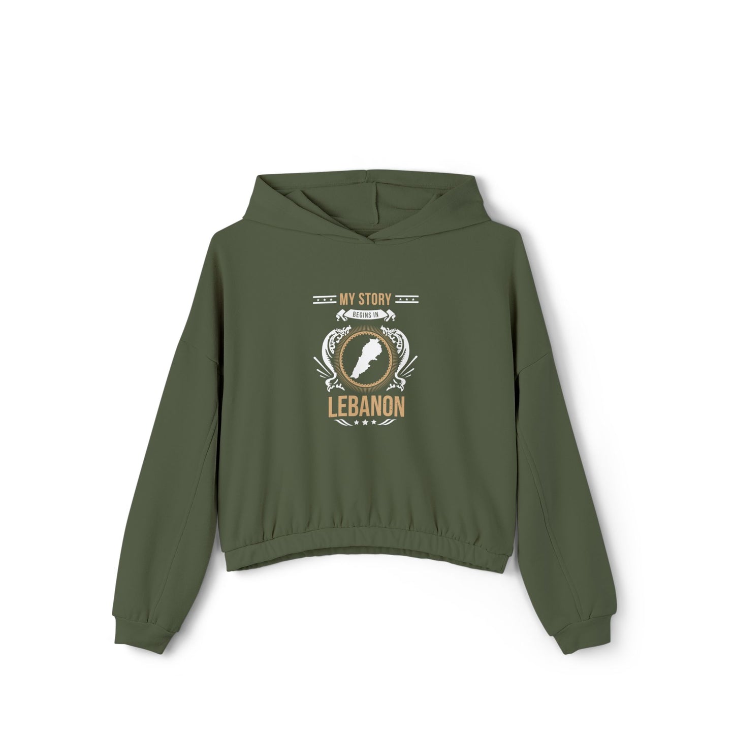 Lebanon Style 1-Women's Cinched Bottom Hoodie
