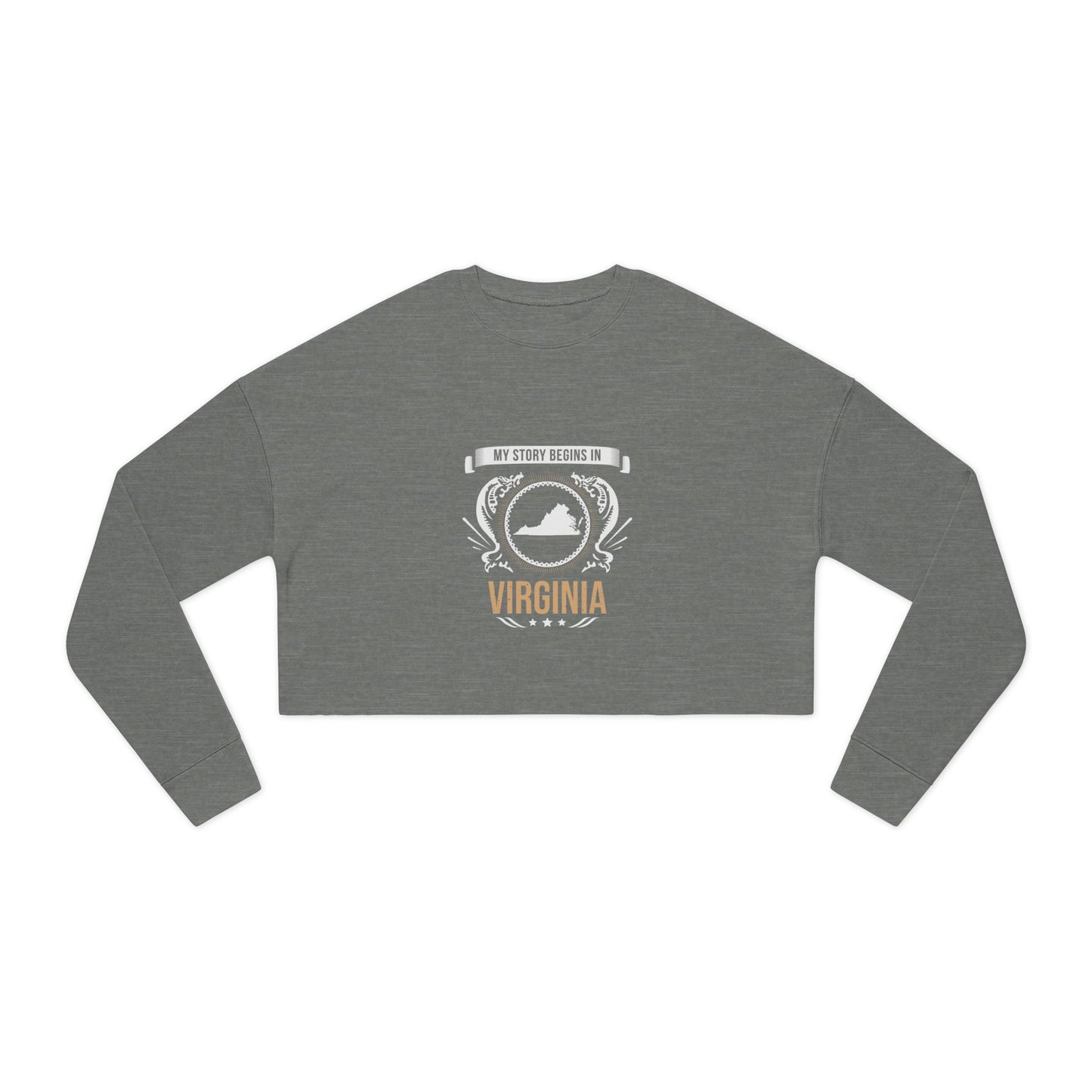 Virginia Style 2-Women's Cropped Sweatshirt