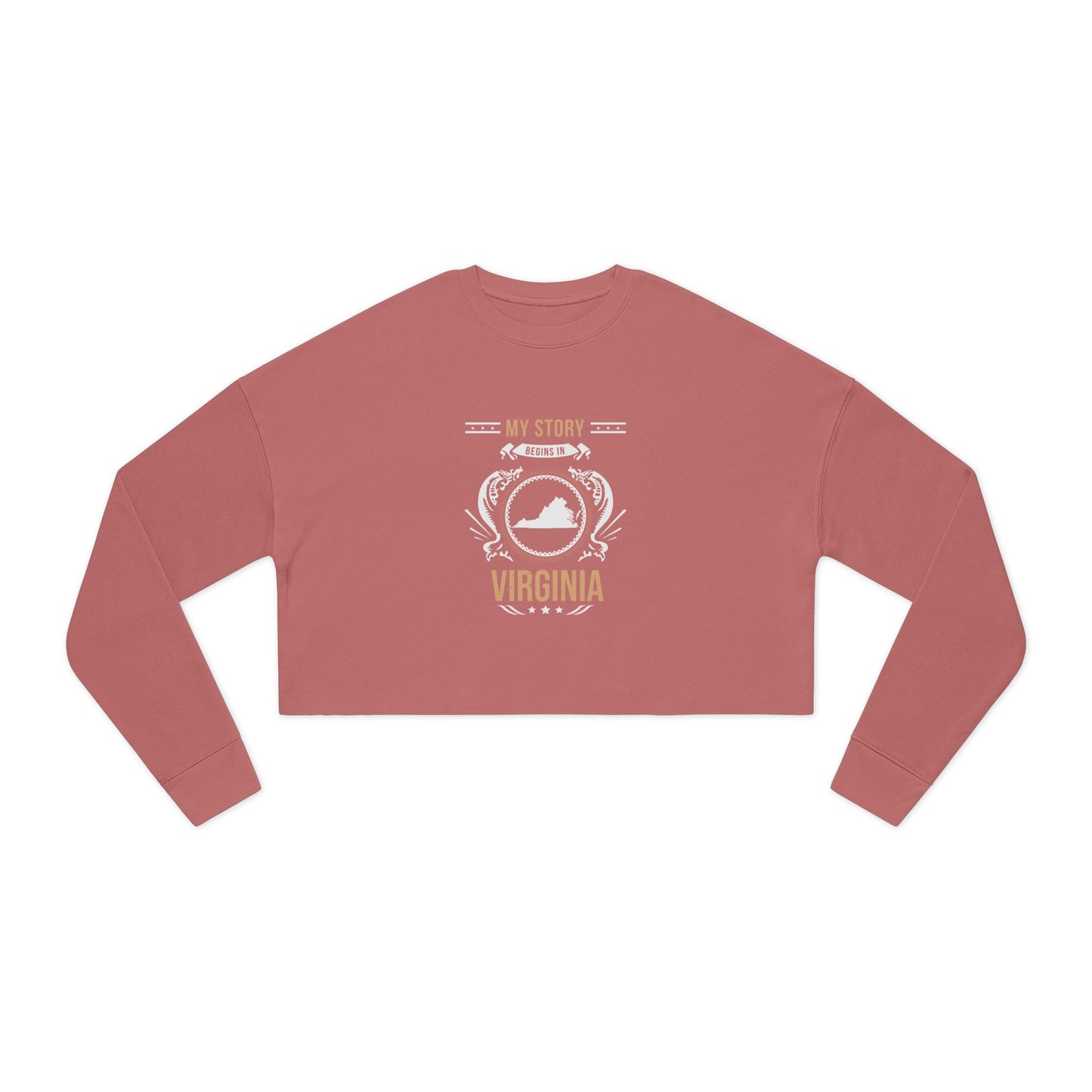 Virginia Style 1-Women's Cropped Sweatshirt