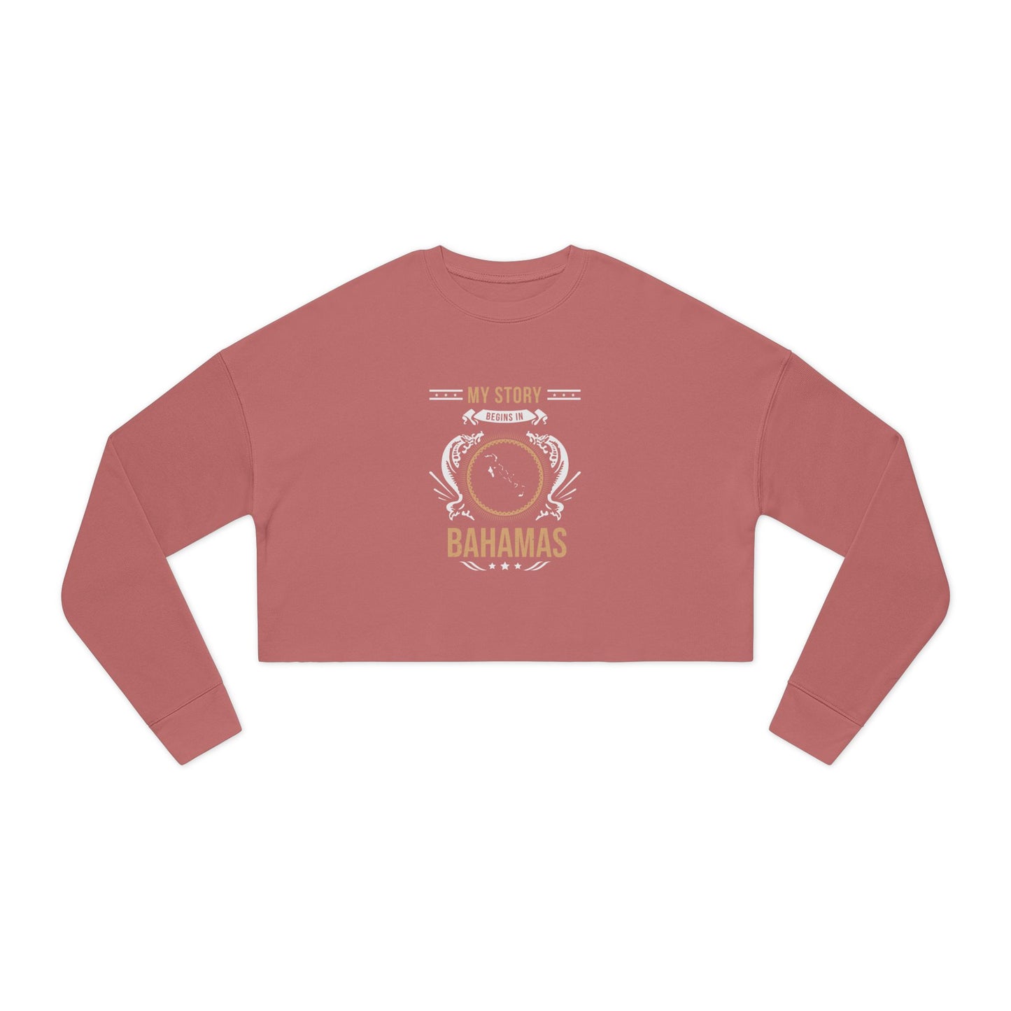 Bahamas Design 1-Women's Cropped Sweatshirt