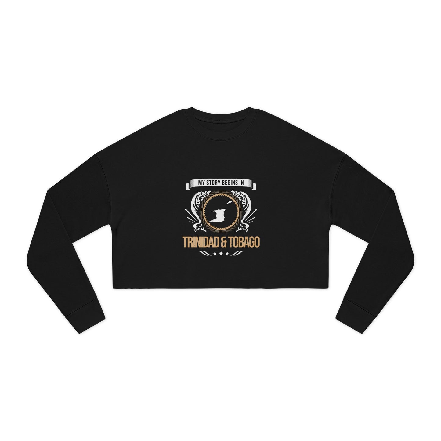 Trinidad and Tobago Style 2-Women's Cropped Sweatshirt