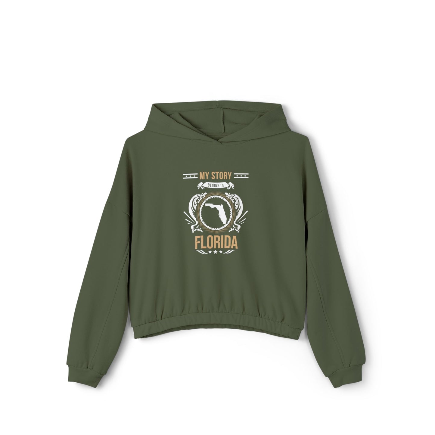 Florida Style 1-Women's Cinched Bottom Hoodie
