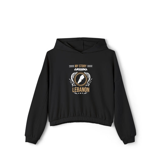 Lebanon Style 1-Women's Cinched Bottom Hoodie
