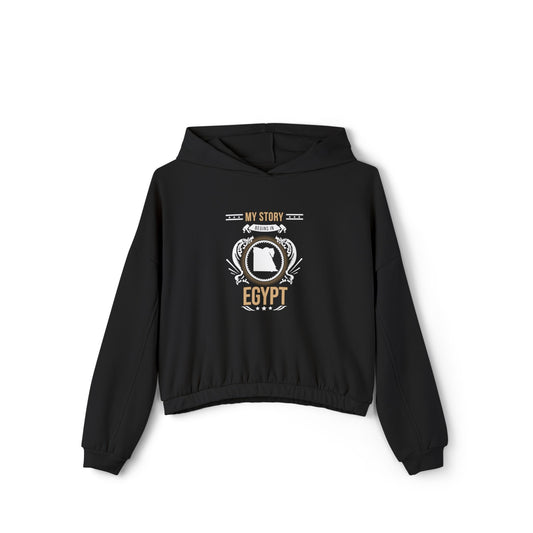 Egypt Style 1-Women's Cinched Bottom Hoodie