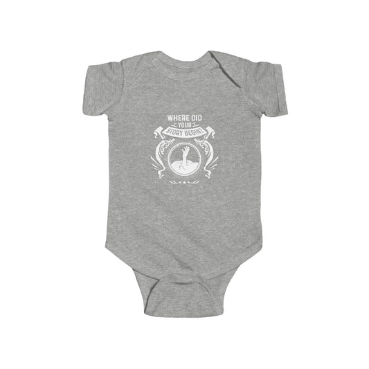Baby My Story Begins in- Infant Bodysuit