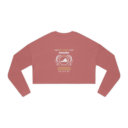 Virginia Style 1-Women's Cropped Sweatshirt