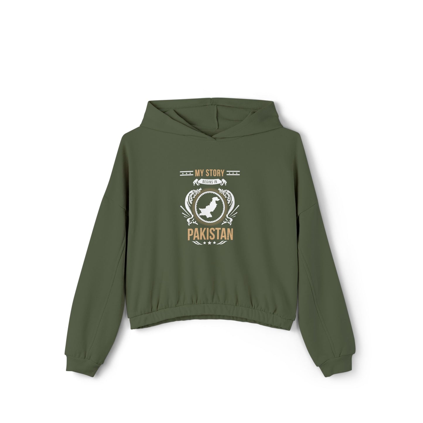 Pakistan Style 1-Women's Cinched Bottom Hoodie